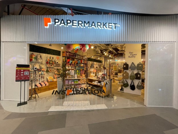 Papermarket store layout and display design at Great World City